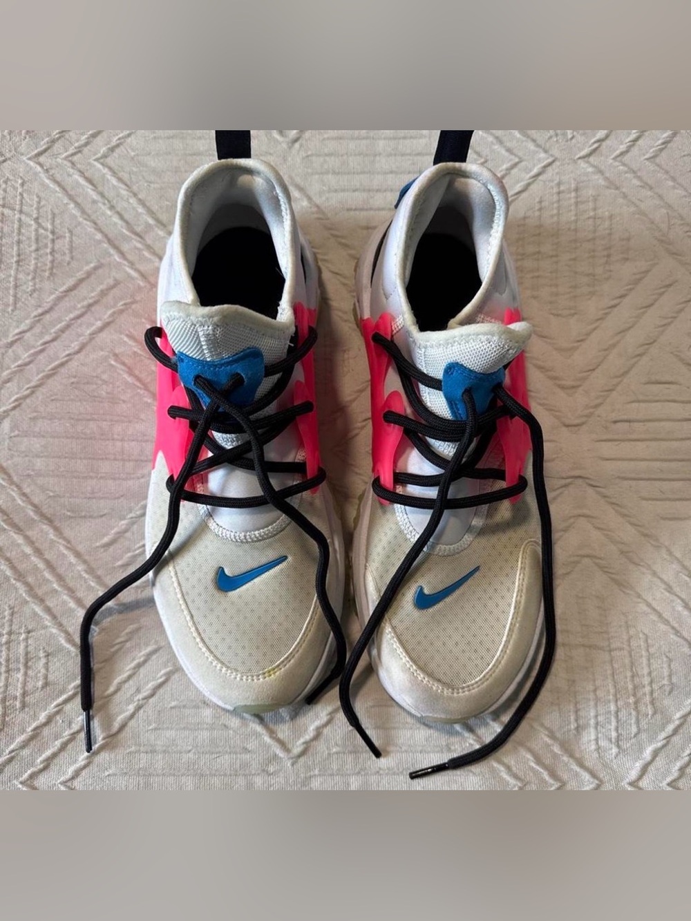 Nike Kids Pink and White Slip-On Sneakers with Coral Accent - Picture 7 of 7